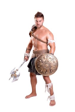 güçlü gladyatör poz