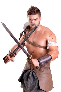 güçlü gladyatör poz