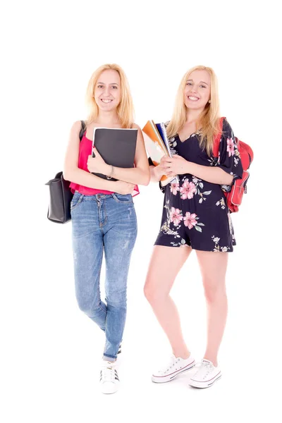 Teenage girls at school — Stock Photo, Image