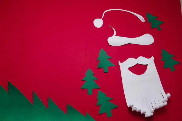 Noel Baba 'nın kavramsal kağıt arka planında kopya alanı var
