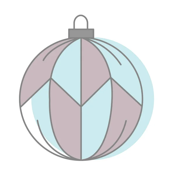 Imagen Una Hermosa Bola Año Nuevo Navidad Colores Totalmente Editables — Vector de stock