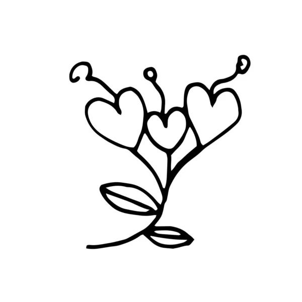 Imagen Vectorial Una Flor Para Día San Valentín — Vector de stock