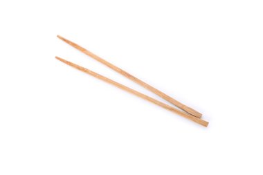 Tahta çubuklar beyaz arka planda izole, üst manzara