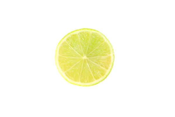 A lime felét fehér alapon izolálták. Gyümölcslé — Stock Fotó