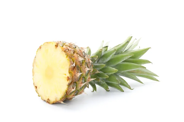 Half of pineapple isolated on white background — Stock Photo, Image