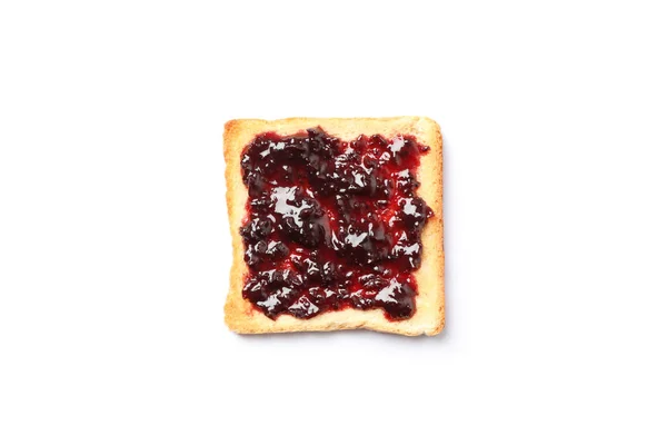 Toast with currant jam isolated on white background — Stock Photo, Image