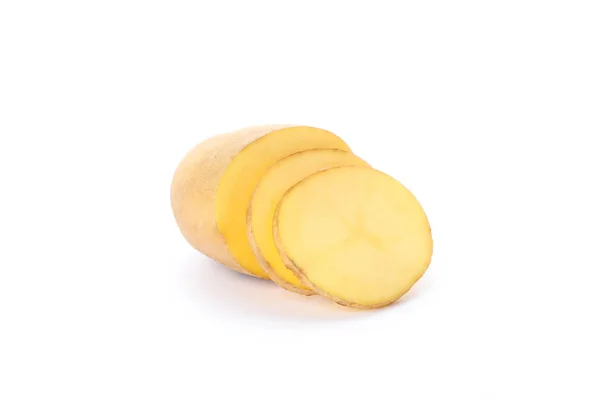 Картопляні чіпси, картопля ізольовані на білому тлі, простір для тексту — стокове фото