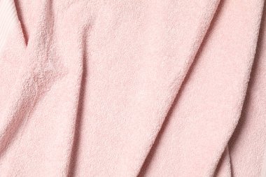 Pembe havlu desenli arkaplan, kapat ve metin için boşluk