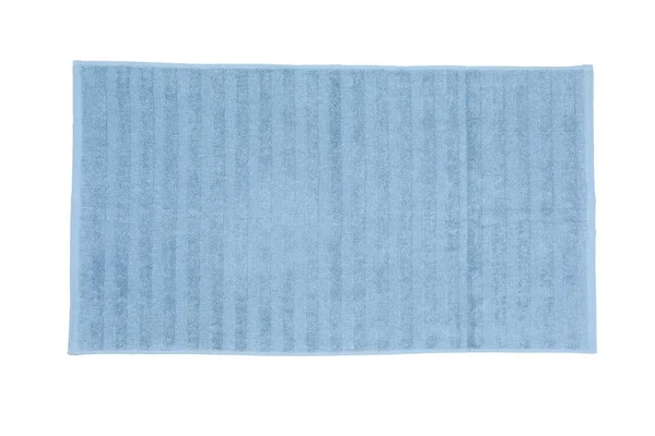 Modrý ručník izolované na bílém pozadí, prostor pro text — Stock fotografie