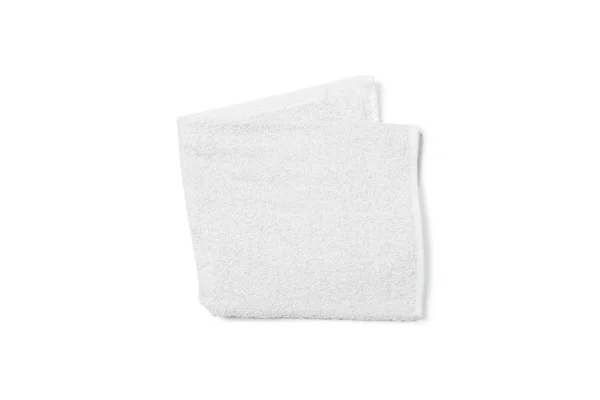 Grey towel isolated on white background, top view — Stock Photo, Image