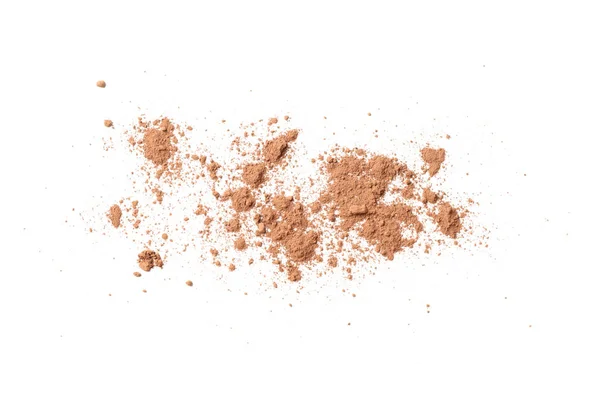 Cocoa powder isolated on white background, top view — Stock Photo, Image