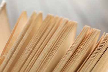 Eski kitap sayfaları, kapatın. Kendi kendini geliştirme