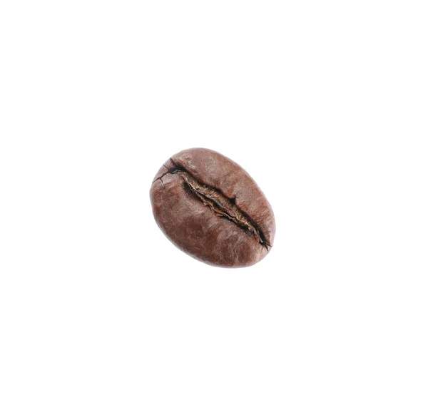 Kaffeebohne isoliert auf weißem Hintergrund, Nahaufnahme — Stockfoto