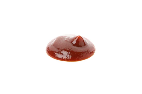 Rote Sauce Fleck isoliert auf weißem Hintergrund — Stockfoto