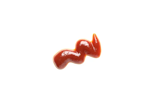 Red sauce smear isolated on white background — Stock Photo, Image