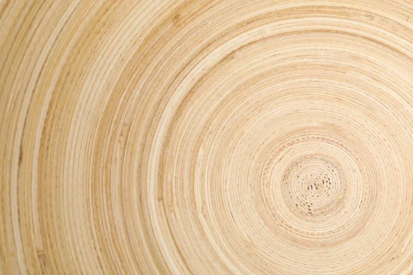 Circle texture background of wooden bowl, close up — Stock Photo, Image