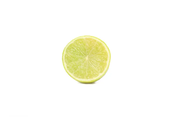 Half of lime isolated on white background. Juicy fruits — Stock Photo, Image