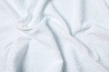 Beyaz buruşuk havlu desenli arka plan, kapat