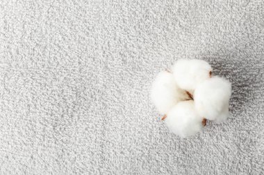 Havlu desenli arkaplan ve pamuk, Tex için yakın ve boşluk