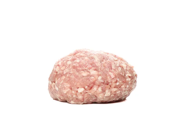 Carne picada saborosa isolada sobre fundo branco — Fotografia de Stock