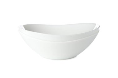 Beyaz arka planda beyaz temiz tabak izole