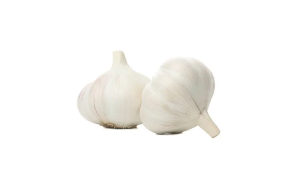 Świeżego czosnku cebule na białym tle — Zdjęcie stockowe