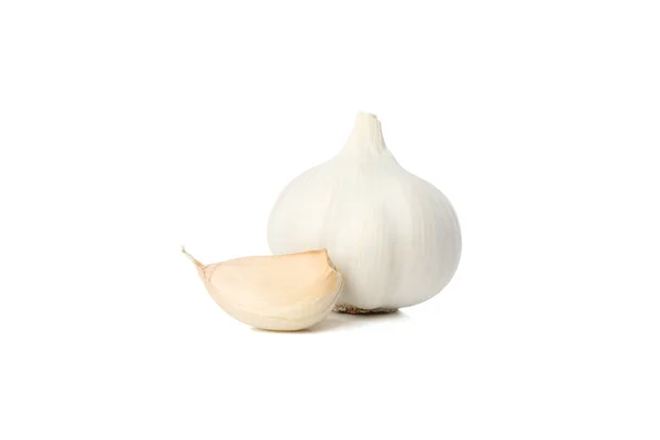 Fresh garlic bulb isolated on white background — Stock Photo, Image