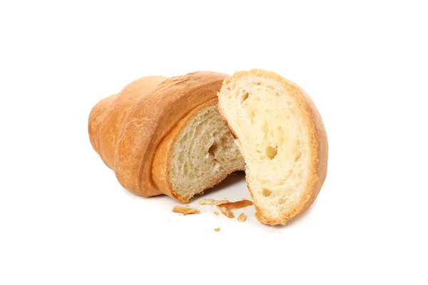 Croissant recién horneado aislado sobre fondo blanco —  Fotos de Stock