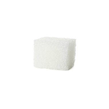 Sugar cube isolated on white background, close up