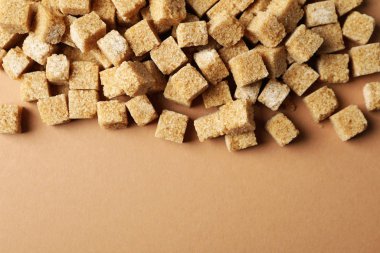 El sanatları arka planında çok şeker küpü, metin için boşluk