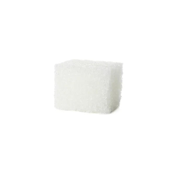 Cubo de azúcar aislado sobre fondo blanco, de cerca —  Fotos de Stock
