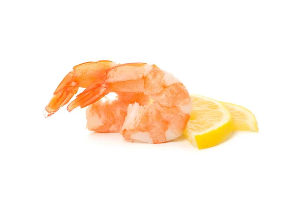 孤立的白色背景上的柠檬虾 — 图库照片