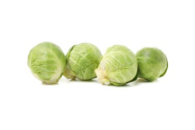 İzole üzerinde beyaz arka plan taze Brüksel lahanası