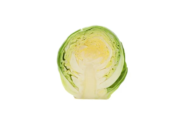 Half Brussels Sprout Isolated White Background — Stock Photo, Image