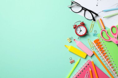 Metin için yeni arkaplan, üst görünüm ve boşluk üzerindeki farklı durağan