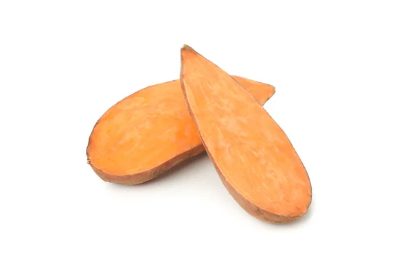 白い背景に隔離されたサツマイモ — ストック写真