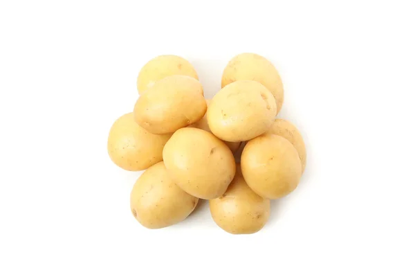 Heap Young Potato Isolated White Background — Stock Photo, Image