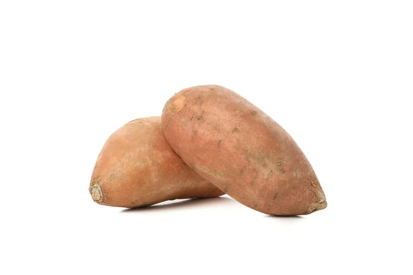 Сладкий Картофель Белом Фоне Овощи — стоковое фото