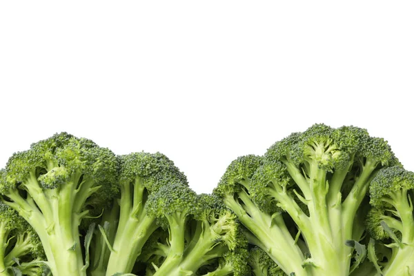 Frame Broccoli Isolated White Background Fresh Vegetable — Stock Photo, Image