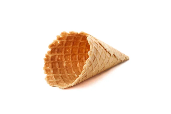 Wafer Cone Isolated White Background Sweet Ice Cream — Stock Photo, Image