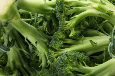 Tüm arka planda brokoli, kapat. Taze sebze.