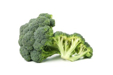 Beyaz arka plan üzerinde izole brokoli. Taze sebze