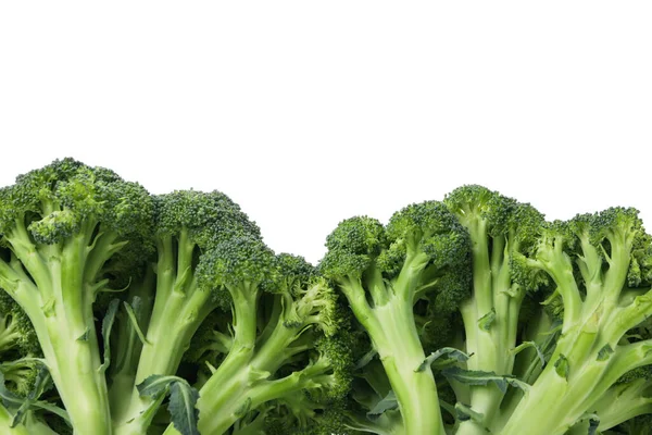 Cornice Broccoli Isolati Fondo Bianco Ortaggi Freschi — Foto Stock