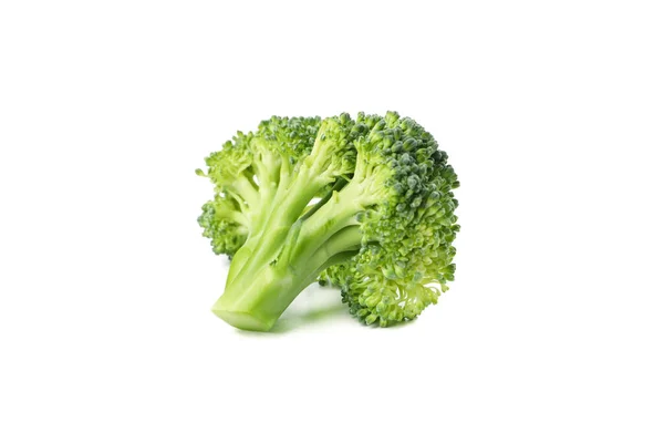 Brokoli Terisolasi Pada Latar Belakang Putih Sayuran Segar — Stok Foto
