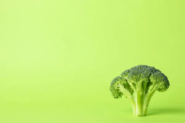 Broccoli Green Background Space Text Healthy Food — Stock Photo, Image