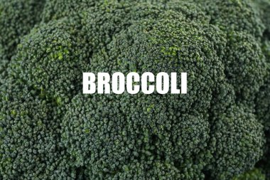 Tüm arka planda brokoli, makro. Taze sebze.