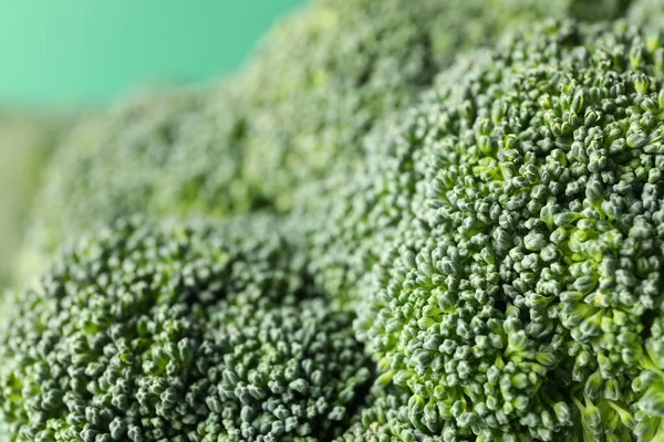 Brócoli Crudo Macro Vegetales Frescos Alimento Saludable —  Fotos de Stock