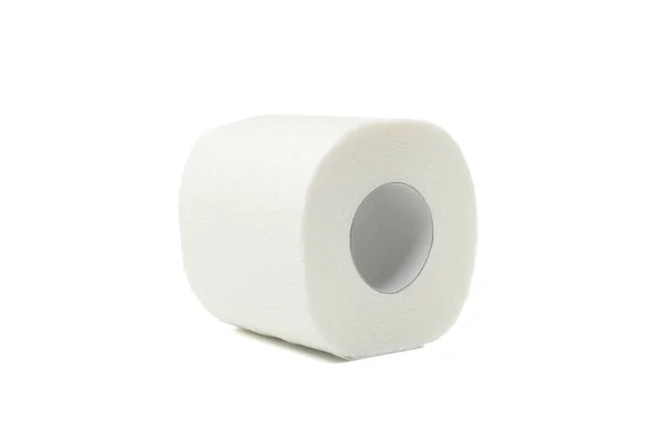 Papier Toilette Isolé Sur Fond Blanc — Photo