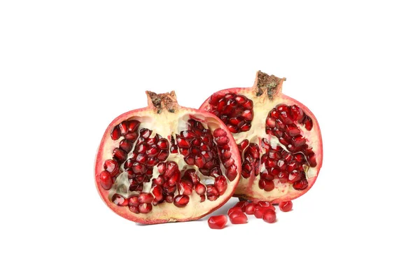 Pomegranate Isolated White Background Juicy Fruit — Stock Photo, Image