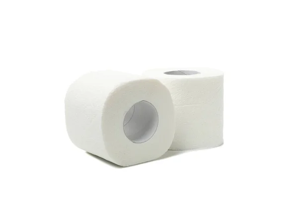 Rouleaux Papier Toilette Isolés Sur Fond Blanc — Photo